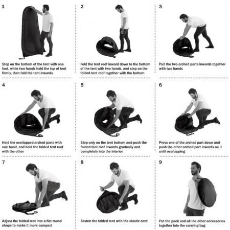 Tienda de campaña portátil para exteriores con ducha emergente, privacidad instantánea, cambiador y baño 