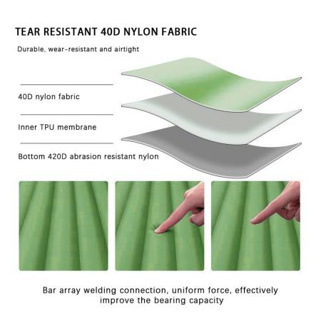 Colchón inflable portátil para acampar al aire libre, con ángulo ajustable, para playa, informal, para dormir