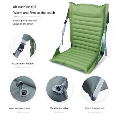 Colchón inflable portátil para acampar al aire libre, con ángulo ajustable, para playa, informal, para dormir