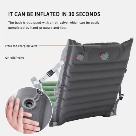 Colchón inflable portátil para acampar al aire libre, con ángulo ajustable, para playa, informal, para dormir