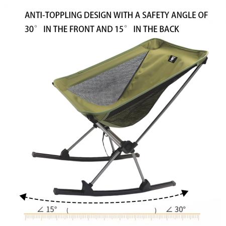 Juego de dos sillas de camping Feistel con mecedoras y accesorios