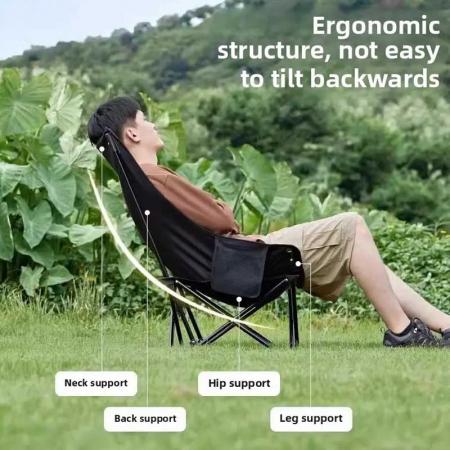 Silla plegable ultraligera de acero inoxidable para exteriores, ligera, para playa, parque y camping. 