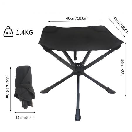 Taburete plegable ultraligero de aleación de aluminio para acampar, barbacoa, pesca, portátil, mini Mazar 