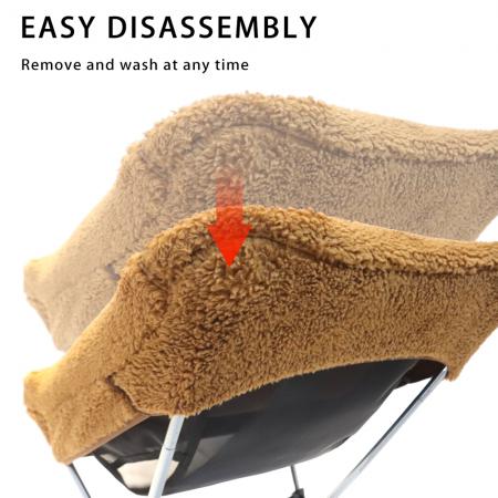 Funda de silla de lana gruesa y cálida para invierno, para senderismo, picnic, silla lunar, funda plegable de alta calidad para acampar al aire libre. 