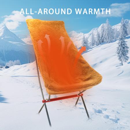 Calentador de silla de camping de forro polar con funda desmontable 