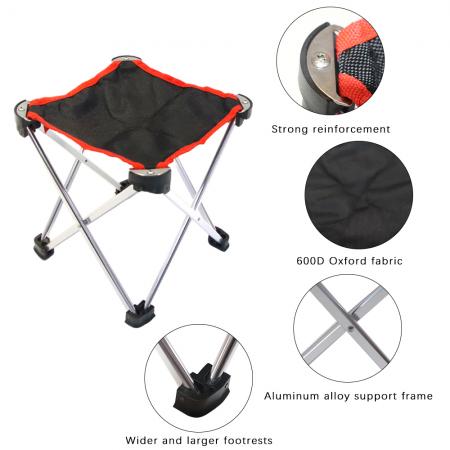Taburete plegable de aluminio, ligero y económico, de estilo francés, para jardín, picnic y camping. 