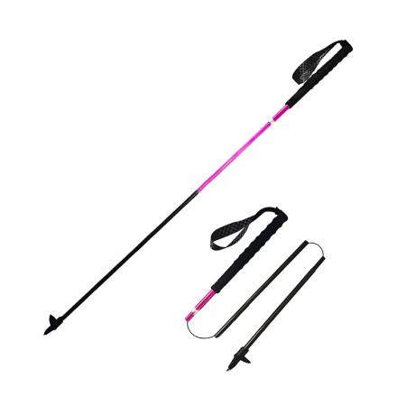 Bastones de trekking plegables de fibra de carbono 3K ultraligeros de 135 g para senderismo y marcha nórdica. 