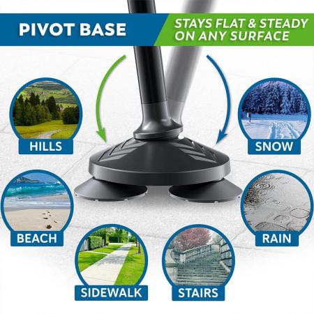 Bastón plegable para ancianos, bastón con empuñadura en T, muleta estable, antideslizante, plegable, para senderismo y caminar. 