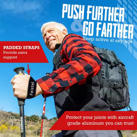 Bastón ultraligero de aluminio Duraluminio 7075 para senderismo y trekking 