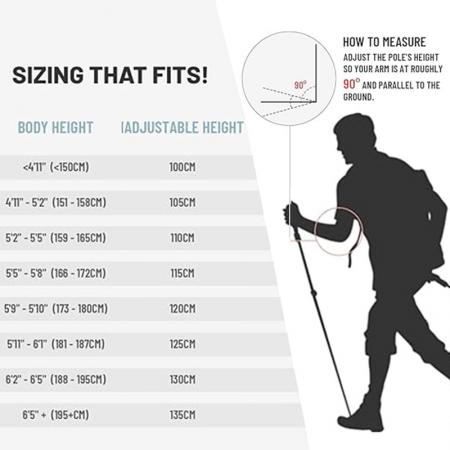 bastones de trekking de montaña bastones de senderismo con bloqueos rápidos ajustables