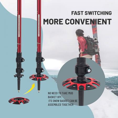 bastones de trekking de montaña bastones de senderismo con bloqueos rápidos ajustables