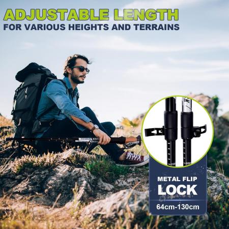 bastones de trekking ultraligeros bastones de trekking bastones de senderismo ligeros plegables para actividades de campamento al aire libre 