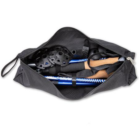 Bastones de senderismo plegables y ligeros para senderismo, bastones para correr con empuñaduras de corcho natural, cierres abatibles con bolsa de transporte 