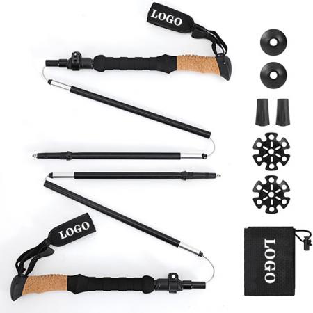 Bastón de escalada de bastones de aleación de aluminio con mango de agarre firme
 