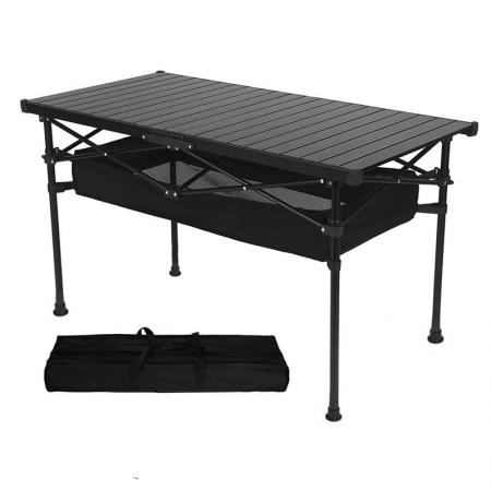 Mesa de picnic plegable de aluminio ajustable para acampar al aire libre, portátil, para playa, personalizada, al por mayor 