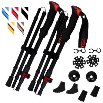 Bastón de senderismo plegable de aluminio ligero personalizado