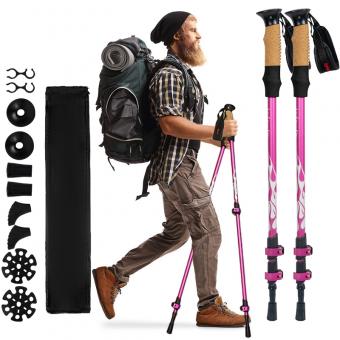 Bastón de trekking nórdico de aluminio 7075