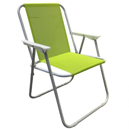 Silla de camping y pesca portátil y fácil de transportar, silla de playa plegable de metal ligera 