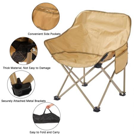 Silla plegable portátil para camping, pesca y playa con logotipo de color personalizado. 