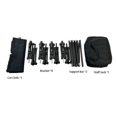Cama de camping individual plegable portátil para exteriores con estructura de metal de aleación de aluminio ultraligera 