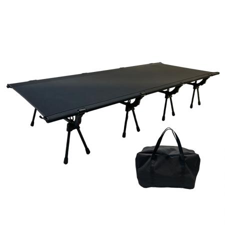 Cama de camping individual plegable portátil para exteriores con estructura de metal de aleación de aluminio ultraligera 