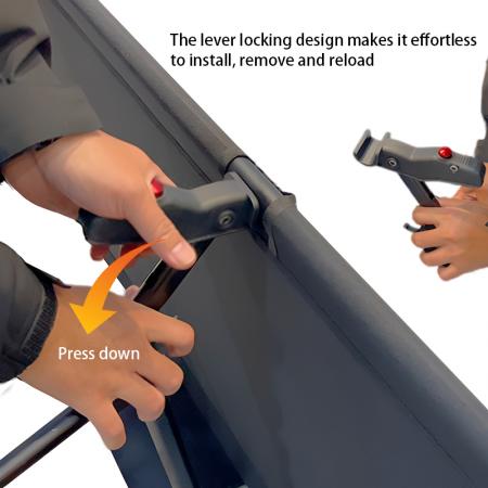 Cama de camping individual plegable portátil para exteriores con estructura de metal de aleación de aluminio ultraligera 