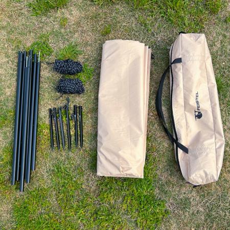 Tienda de campaña portátil, resistente e impermeable para senderismo, pesca y viajes al aire libre. Fácil de montar. Toldo parasol y refugio.