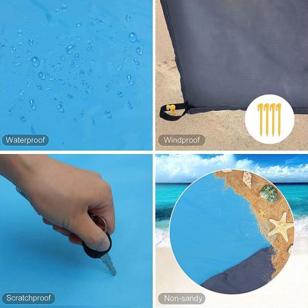Esterilla de playa impermeable, esterilla portátil para picnic al aire libre, mantas para el suelo del camping 