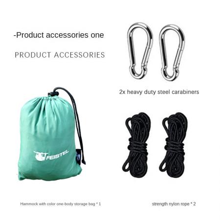 Hamaca portátil de tela de nailon resistente para 1-2 personas, ideal para acampar al aire libre y practicar senderismo. 