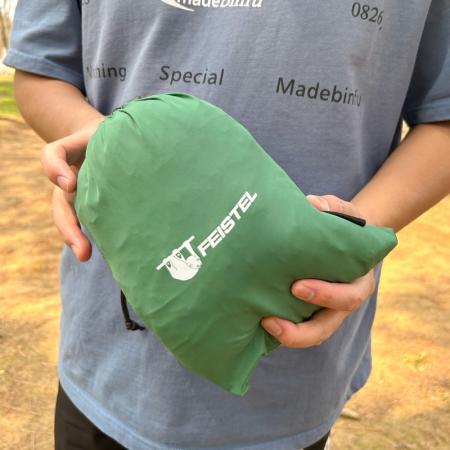 Hamaca portátil de tela de nailon resistente para 1-2 personas, ideal para acampar al aire libre y practicar senderismo. 