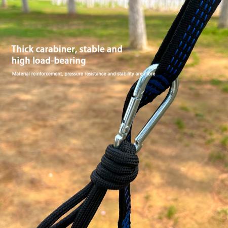 Hamaca portátil de tela de nailon resistente para 1-2 personas, ideal para acampar al aire libre y practicar senderismo. 