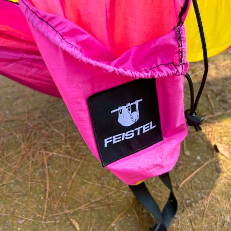 Hamaca doble portátil ligera, resistente a vuelcos, para camping y actividades al aire libre.