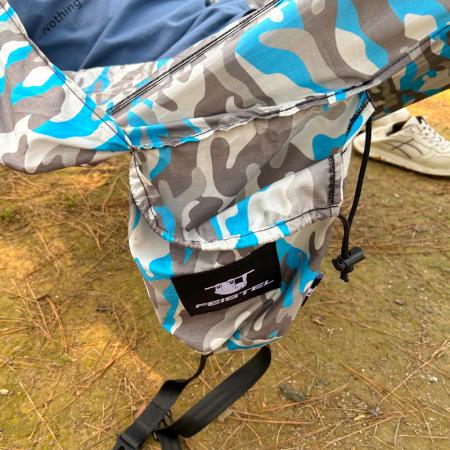 Hamaca ligera de nailon para 2 personas con mosquitera y estampado de camuflaje. Hamaca portátil para exteriores.