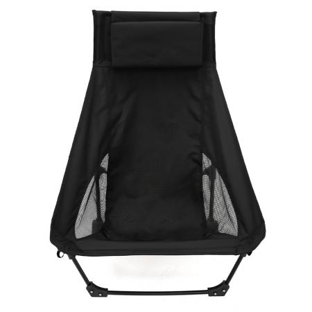 Silla de camping ligera con respaldo alto para exteriores, silla plegable portátil para exteriores con reposacabezas. 