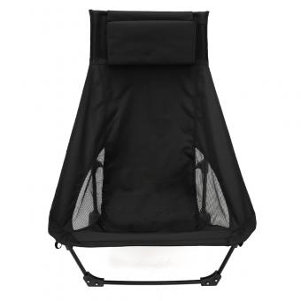 Silla de camping ligera con respaldo alto para exteriores