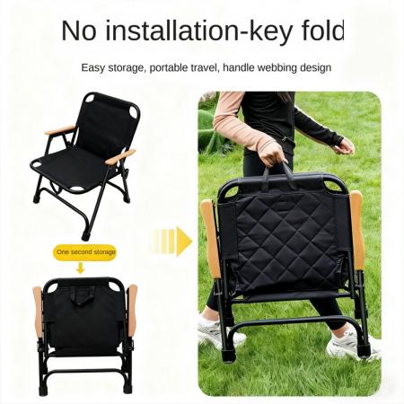 Sillas plegables para camping al aire libre, sillas de ocio, sillas plegables de acero al carbono