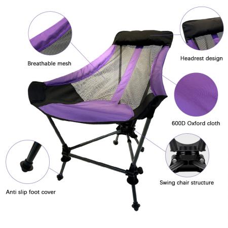Silla de exterior ultraligera de aleación de aluminio, portátil, para pesca, playa y camping. Silla plegable fácil de usar. 