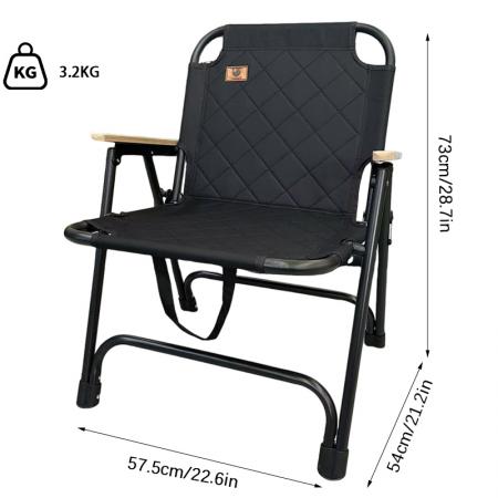 Sillas plegables para camping al aire libre, sillas de ocio, sillas plegables de acero al carbono