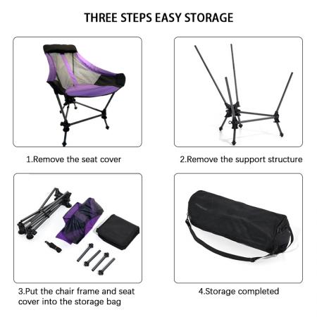 Silla de exterior ultraligera de aleación de aluminio, portátil, para pesca, playa y camping. Silla plegable fácil de usar. 