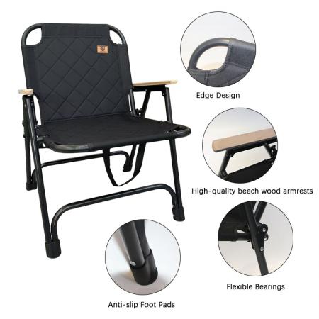 Sillas plegables para camping al aire libre, sillas de ocio, sillas plegables de acero al carbono