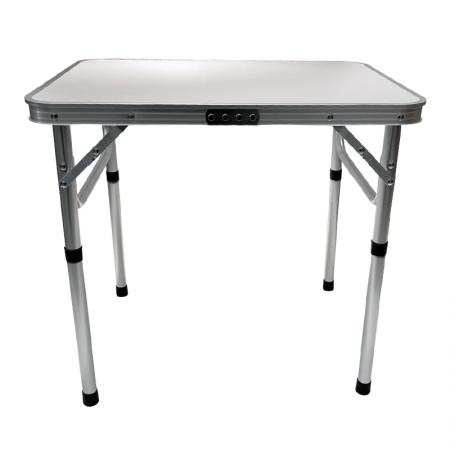 Mesa plegable de aluminio portátil, ligera y ajustable para exteriores 