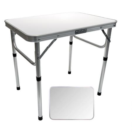 Mesa plegable de aluminio portátil, ligera y ajustable para exteriores 
