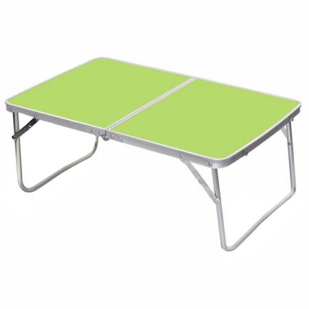 Mesa plegable de aluminio moderna, compacta, ajustable y portátil para exteriores, ideal para picnics y uso portátil.
