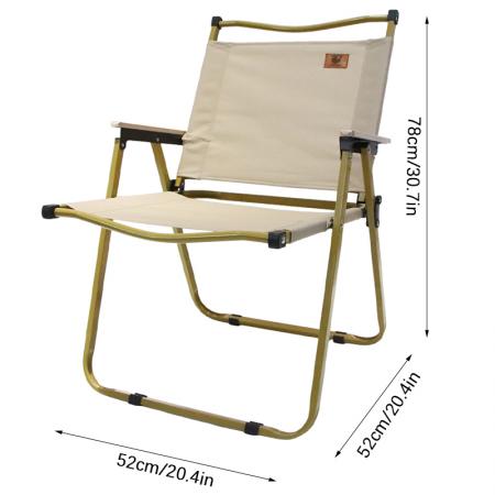 Silla plegable de exterior Kermit de acero al carbono y tela Oxford para jardín, camping y picnic. 