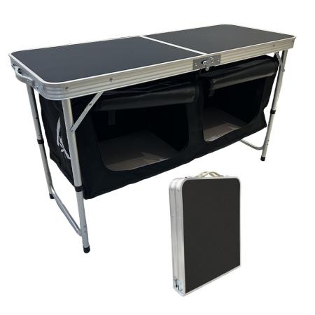 Mesa de cocina plegable portátil para exteriores, fácil de instalar, para camping y picnic. 