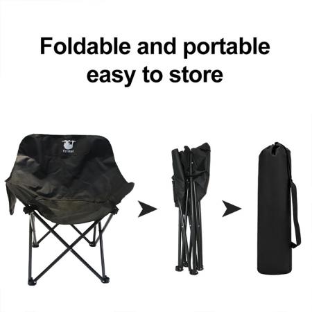 Silla plegable pequeña de camping, silla plegable de playa de acero al carbono