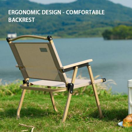 Silla plegable de exterior Kermit de acero al carbono y tela Oxford para jardín, camping y picnic. 