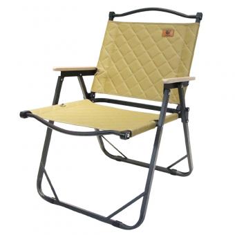 Silla de camping Kermit con pasamanos de madera maciza