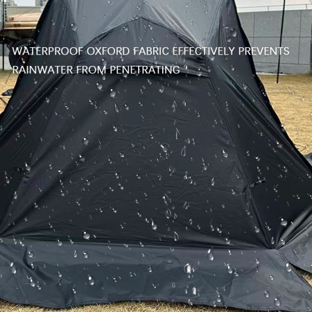 Tienda de campaña impermeable para viajes, senderismo y actividades al aire libre con toldo, una habitación, fácil de montar. 