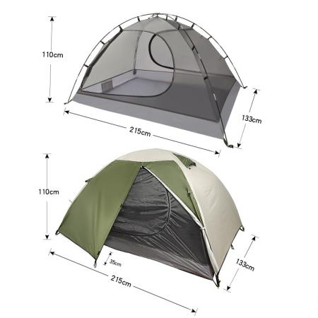 Tienda de campaña de doble capa para cuatro estaciones, totalmente automática, con protección solar para exteriores.